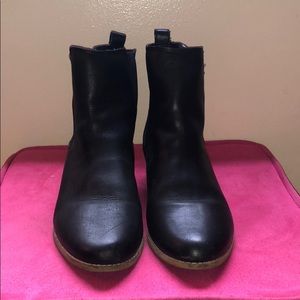 Gap Black Leather Ankle Boots